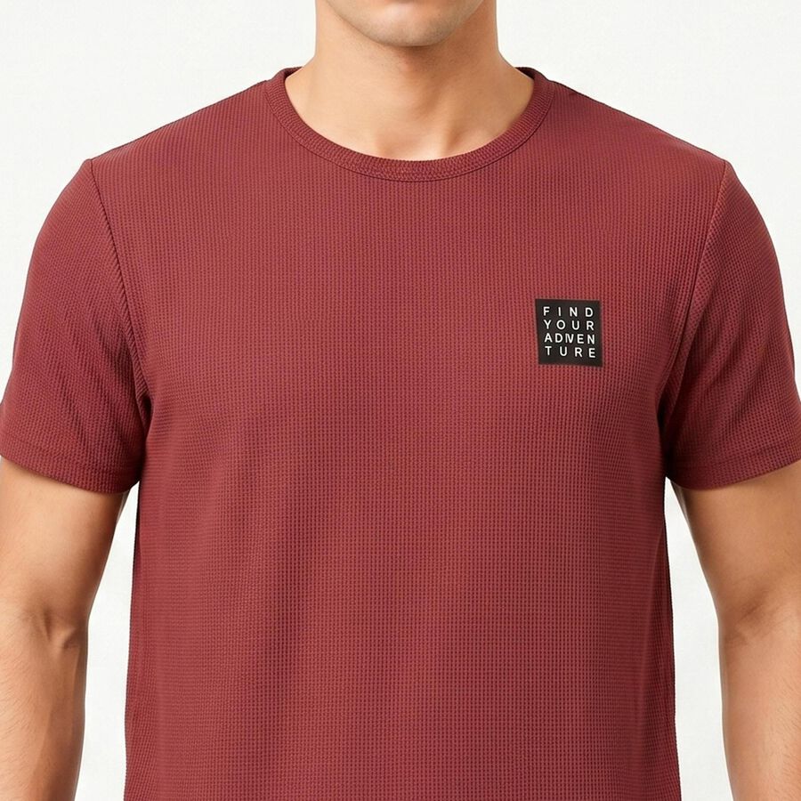 Men's Light Pink Round Neck Regular Drifit T-Shirt, हल्का गुलाबी, large