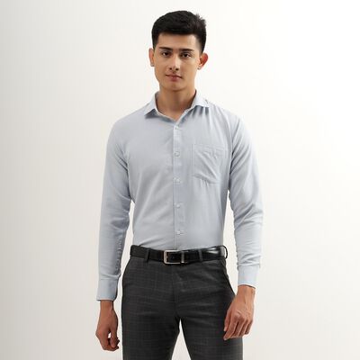Men's Light Blue Cut Away Collar Formal Shirt
