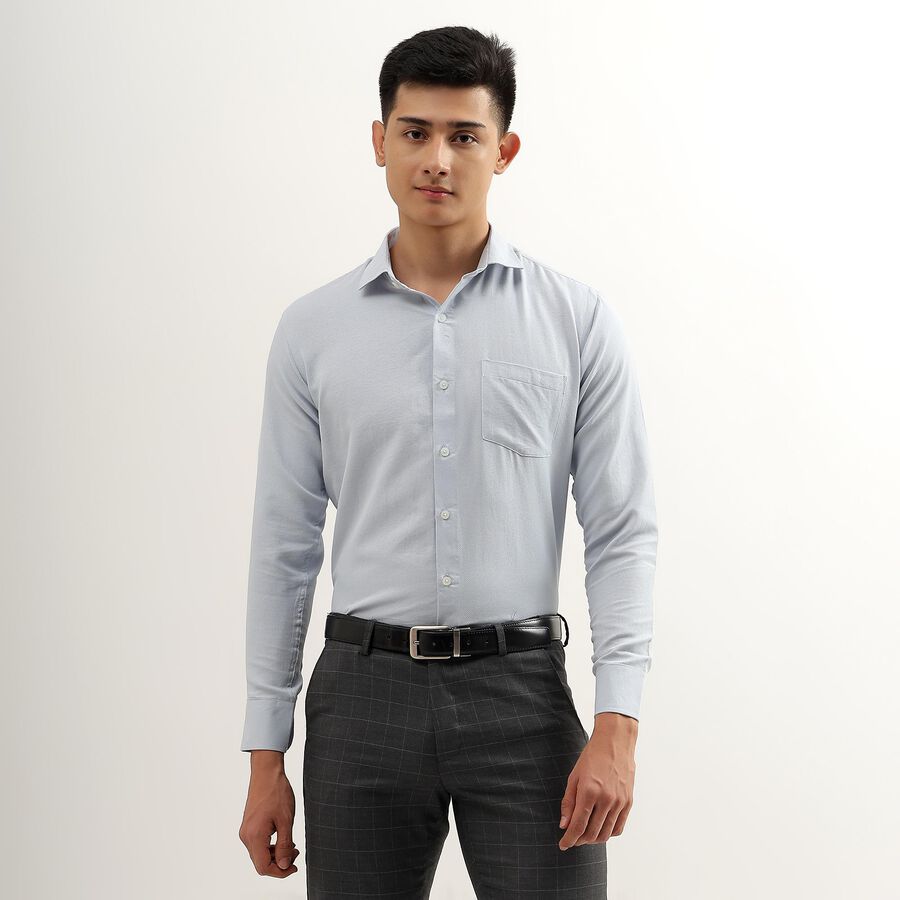 Men's Light Blue Cut Away Collar Formal Shirt, Light Blue, large image number null