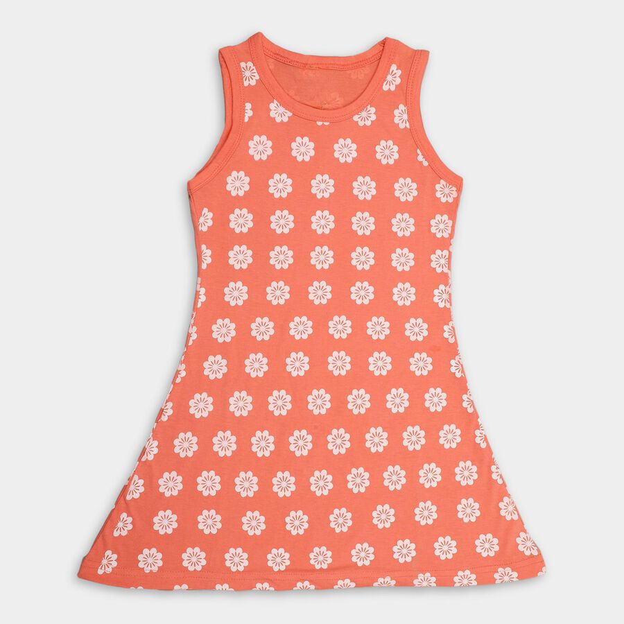 Girls' Frock , Coral, large