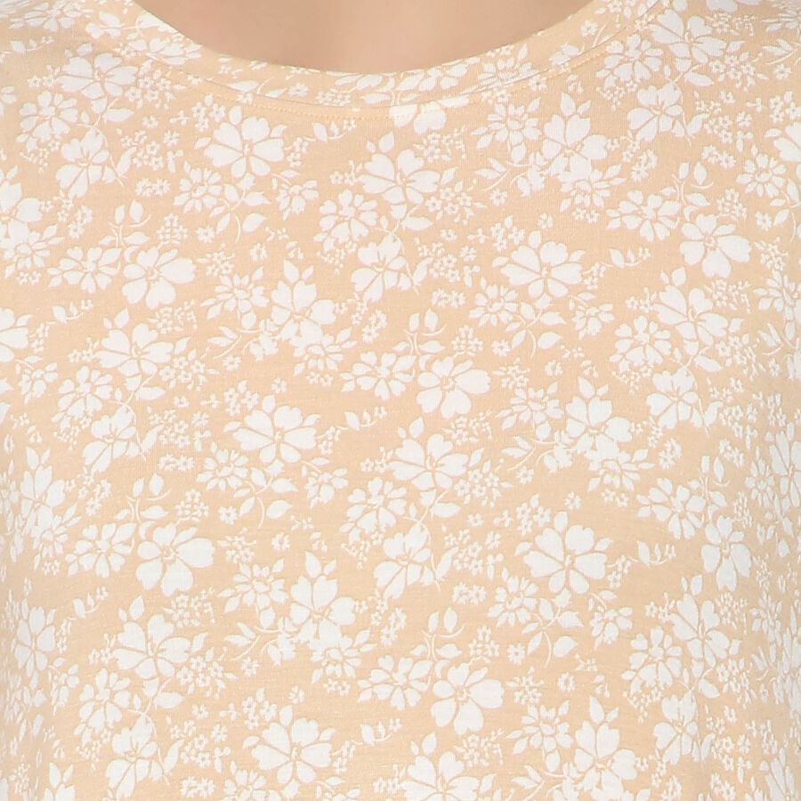 All Over Print Knee Length Women, गहरा पीला, large image number null