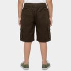 Boys' Olive Regular Fit Elastic Waist Bermuda Shorts, Olive, small