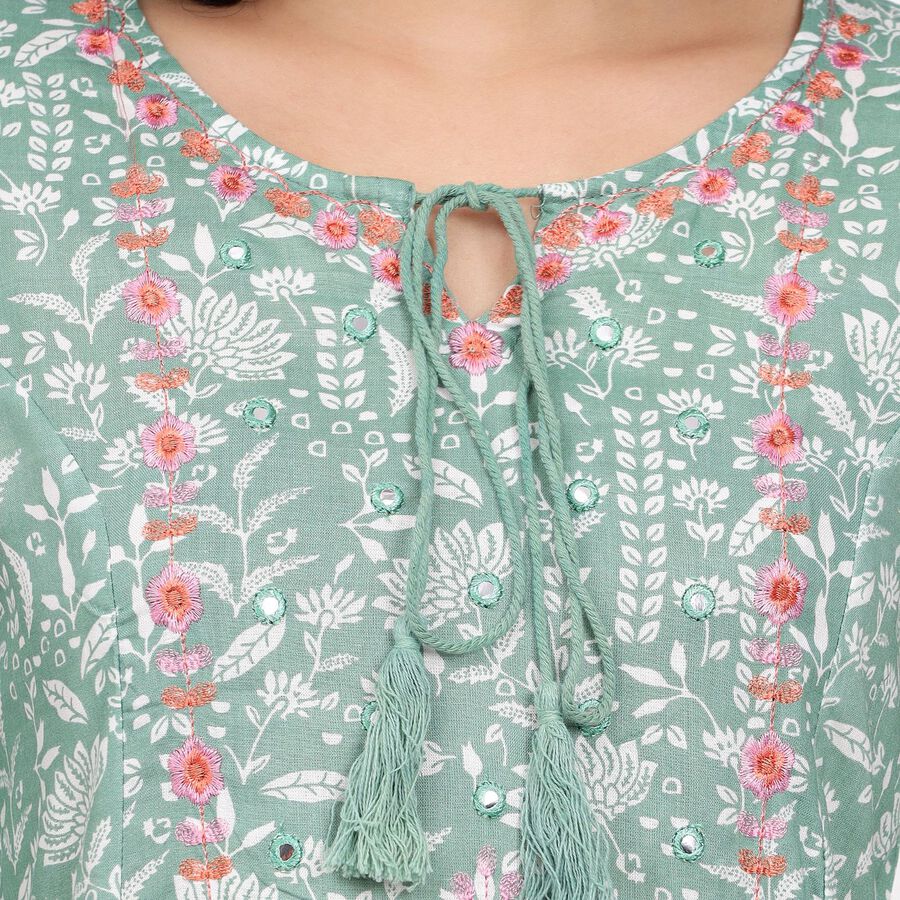 Ladies' Kurta, हल्का हरा, large image number null