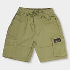 Boys' 100% Cotton Cargo Bermuda, Olive, small image number null