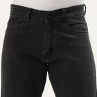 Men's Charcoal Black Slim Fit Five-Pocket Jeans, Dark Grey, small image number null