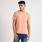 Men's Round Neck Half Sleeves T-Shirt, Peach, small image number null