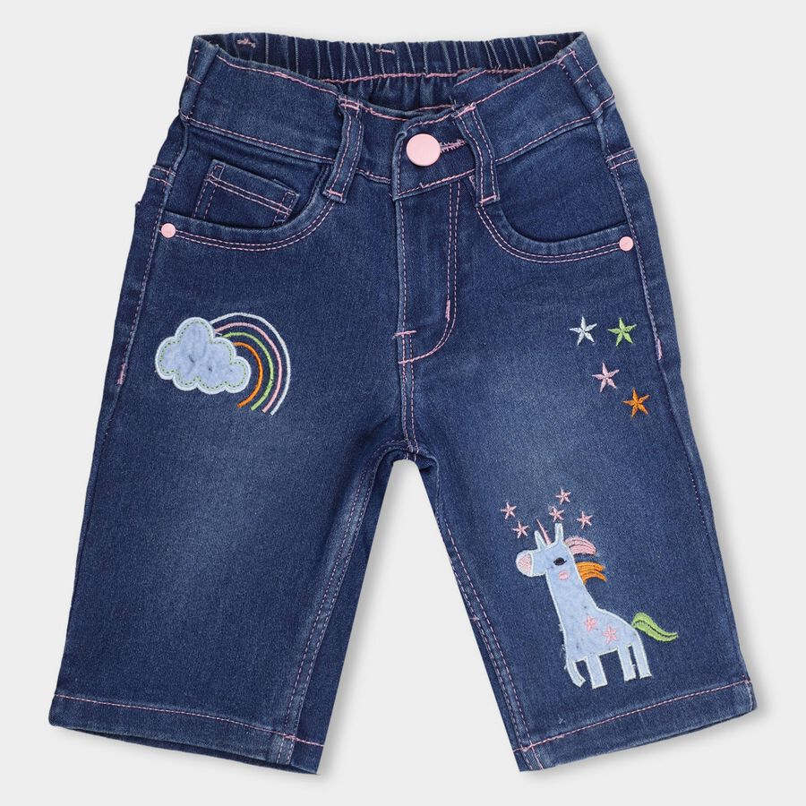 Girls' Capri , Dark Blue, large image number null