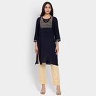 Ladies' Kurta, Navy Blue, small image number null