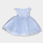 Girls' Light Sky Blue Floral Embellished Party Wear Frock, हल्का नीला, small image number null