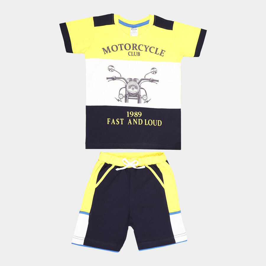 Boys Cotton Baba Suit, Yellow, large image number null
