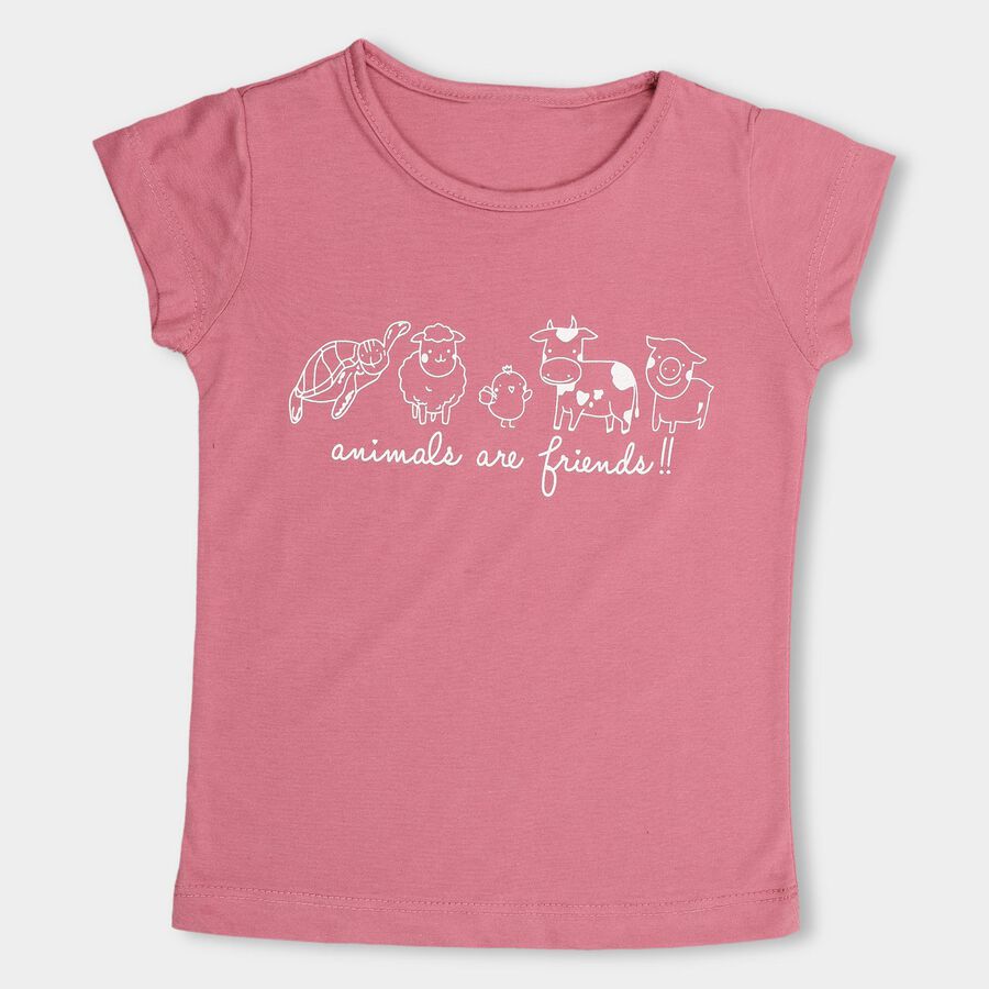 Girls' T-Shirt, Pink, large