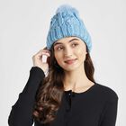Solid Pom Pom Winter Cap, Light Blue, small image number null
