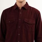Men's Rich Burgundy Cotton Classic Casual Shirt, Wine, small image number null