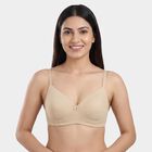 Women's Beige Padded Wired T-Shirt Bra, Beige, small