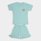 Infants' 100% Cotton Short Set , एक्वा, small image number null