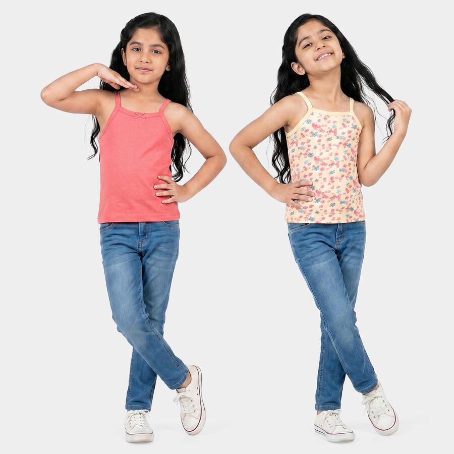 Girls' Vest, पीच, large