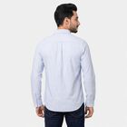 Men's Light Blue Cotton Long Sleeve Button-Down Collar Regular Fit Casual Shirt, हल्का नीला, small