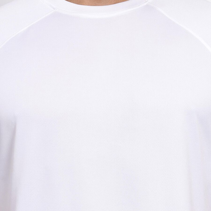 Men's Round Neck Half Sleeves T-Shirt, सफ़ेद, large image number null