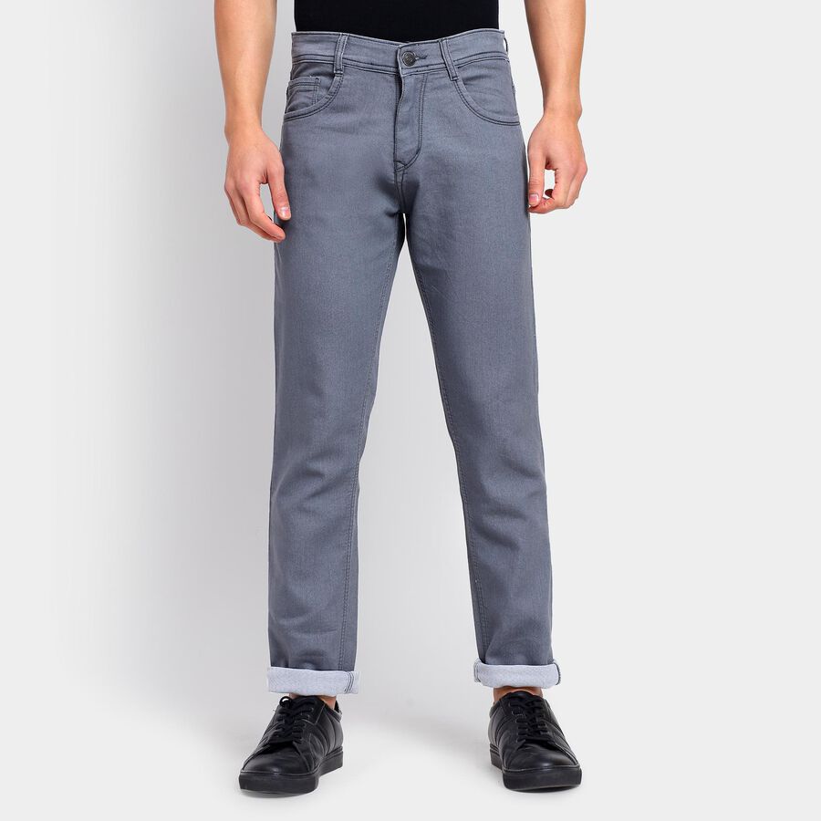 Men's Slim Fit Jeans , Light Grey, large image number null