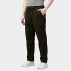 Men's Slim Fit Casual Trousers, Olive, small