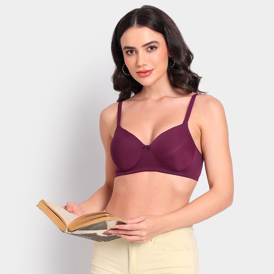 Ladies' Bra, वाइन, large image number null