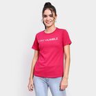 Ladies' Round Neck T-Shirt , रानी (फ्यूशिया), small image number null