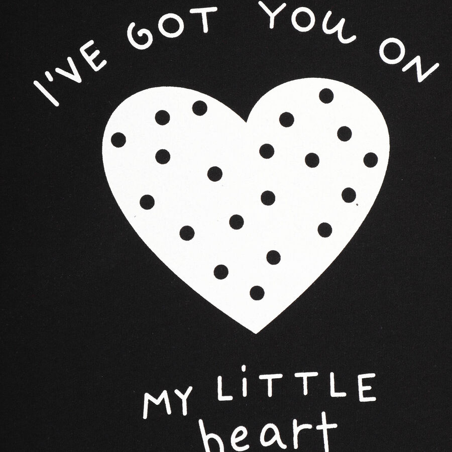 Girls Cotton T-Shirt, Black, large image number null