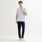 Men's Light Blue Cotton Polo Neck Printed T-Shirt, Light Blue, small image number null