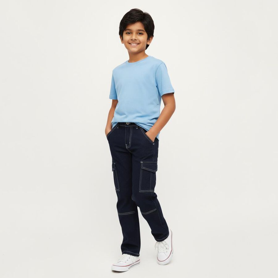 Girls' Jeans, गहरा नीला, large image number null