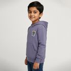 Boys Muted Lavender Purple Hooded Casual Sweatshirt, Mid Blue, small image number null