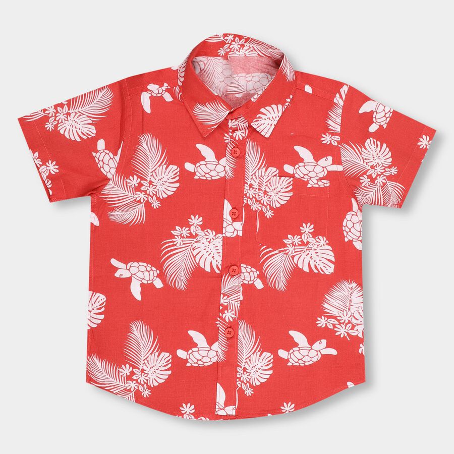 Boys' Casual Shirt, Red, large image number null