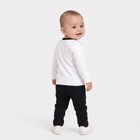 Infants' Navy Blue 100% Cotton Round Neck Graphic Print Baba Suit, नेवी ब्लू, small