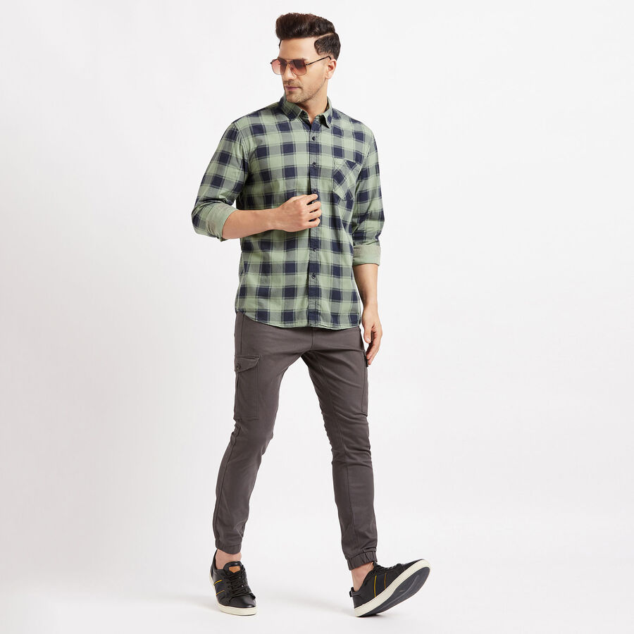 Checks Casual Shirt, Olive, large image number null