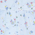 Girls' 100% Cotton Frock, हल्का नीला, small image number null