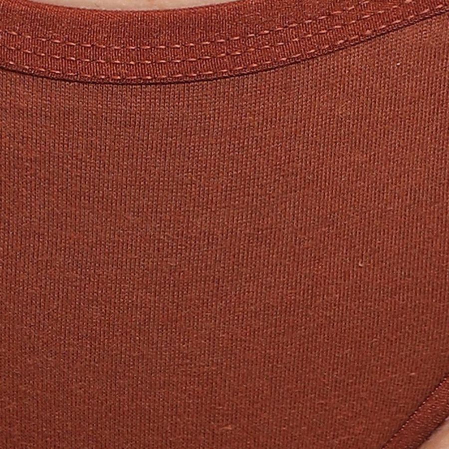 Ladies' 100% Cotton Panty, Brown, large image number null