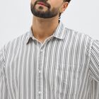 Men's Rich Eggshell White Classic Casual Shirt, सफ़ेद, small image number null
