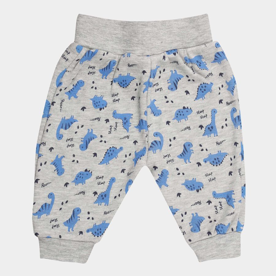 Infants Printed Pyjama, Melange Light Grey, large image number null