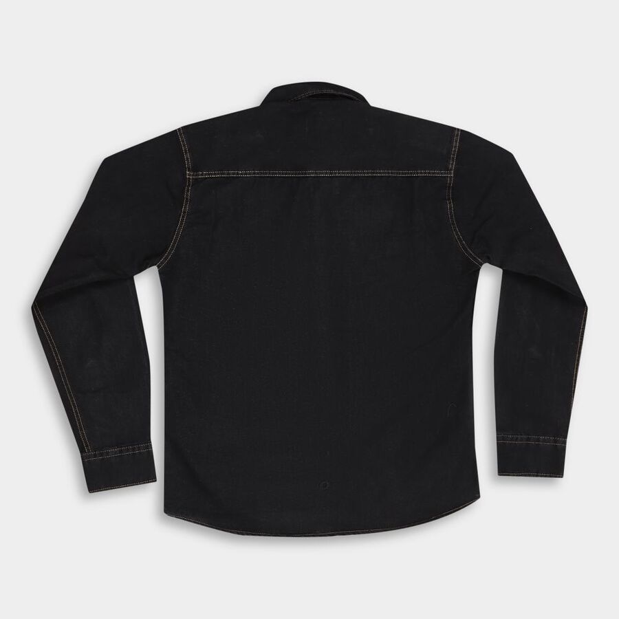 Boys' Casual Shirt, Black, large image number null