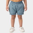 Girls Blue Regular Fit Star Printed Bloomer, Mid Blue, small