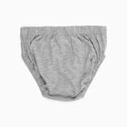 Boys' Black and Grey Cotton Blend Printed Briefs, चारकोल, small image number null