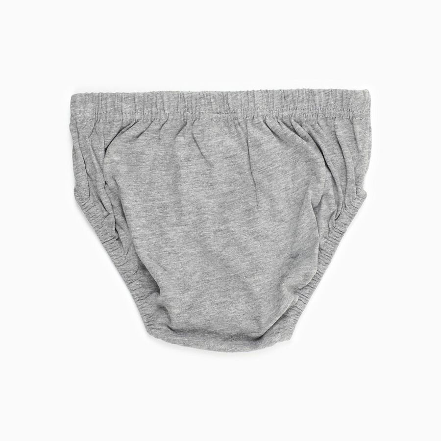Boys' Black and Grey Cotton Blend Printed Briefs, चारकोल, large image number null