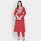 Ladies' Ethnic Set , लाल, small image number null