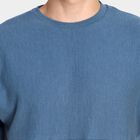 Men's Round Neck Half Sleeves T-Shirt , मध्यम नीला, small image number null