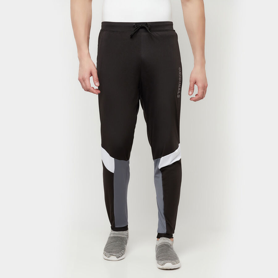Cut & Sew Active Track Pants, Black, large image number null