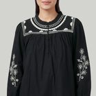 Women's Black Cotton Half Sleeve Classic Collar Casual Shirt, Black, small