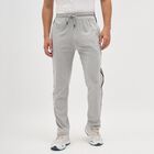 Men's Light Grey Slim Fit Side-Striped Track Pants, Melange Mid Grey, small image number null