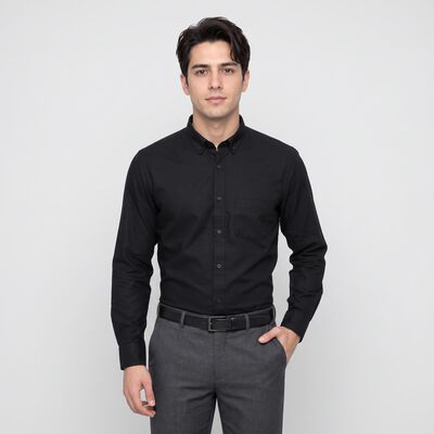 Men's Black Slim Fit Formal Shirt