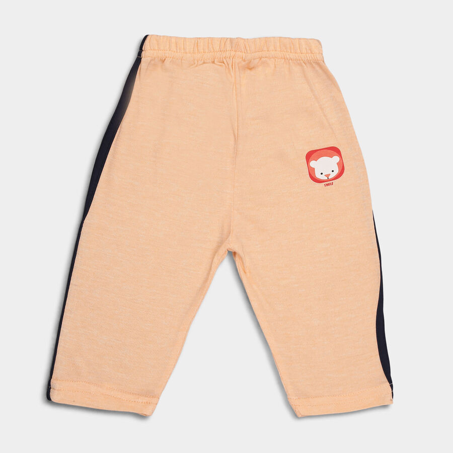 Infants Solid Elasticated Pyjama, Orange, large image number null