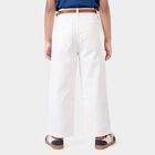 Girls' Off White Wide Leg Button Fly Jeans, Off White, small