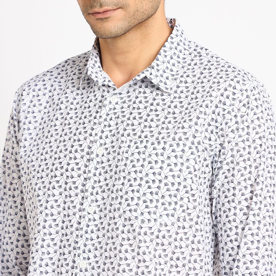 Men's 100% Cotton Casual Shirt , White, large image number null